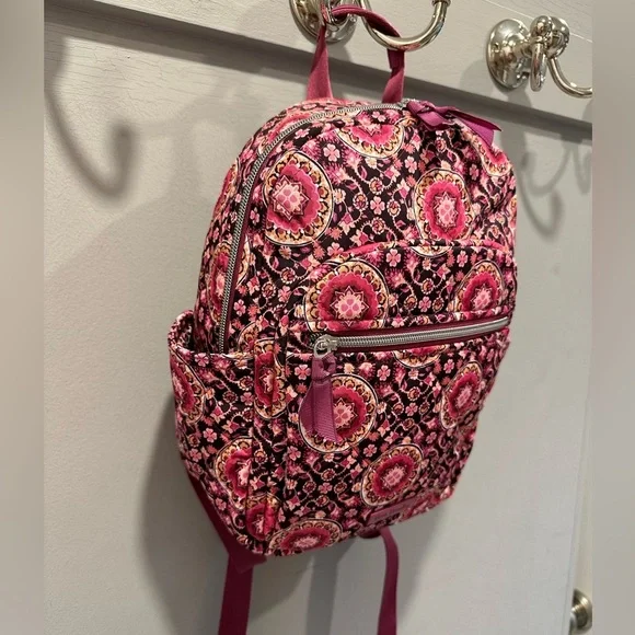 Vera Bradley Raspberry Medallion Small Backpack in Performance Twill - Picture 8 of 8